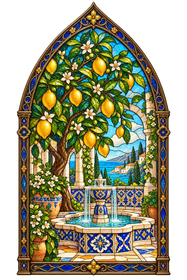 Stained-glass artwork from Endless Summer