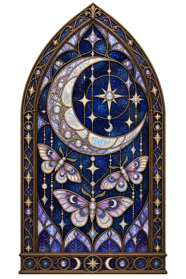 Stained-glass artwork from Celestial Night