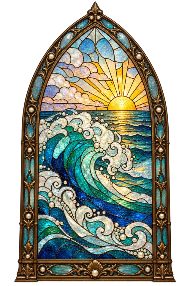 Stained-glass artwork from Ocean Reverie